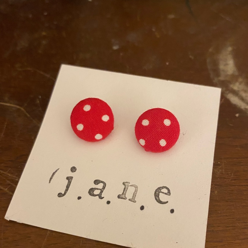Red Polka Dot Earrings